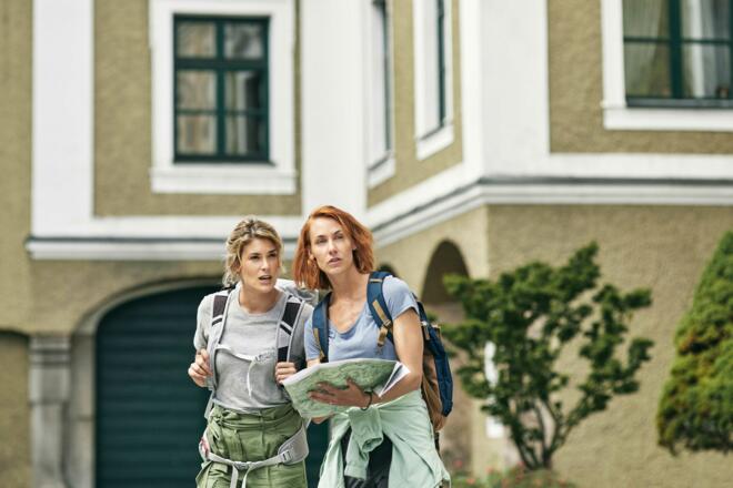 Start der Wanderung am Marktplatz in Weyer