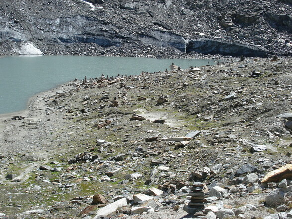 Der Eissee kurz hinter der Warnsdorfer Hütte