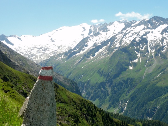 Blick vom Gipfel des Zwölferkogel zum Habachkees (Gletscher)