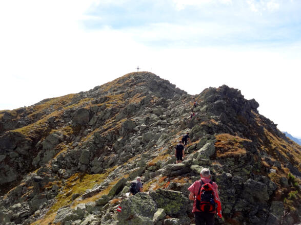 Das letzte Stück zum Gipfel des Steinkogel