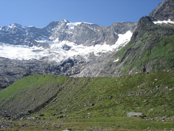Blick zum Gletscher im Krimmler Achental