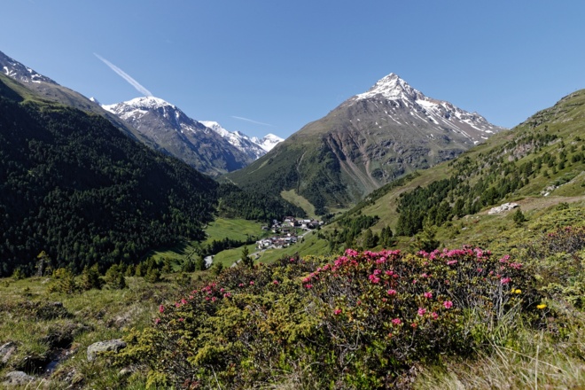 Blick vom Feldkögele nach Vent