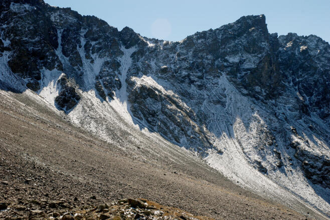Blick vom Weg vom Breitlehnjöchl zum Kapuzinerjoch