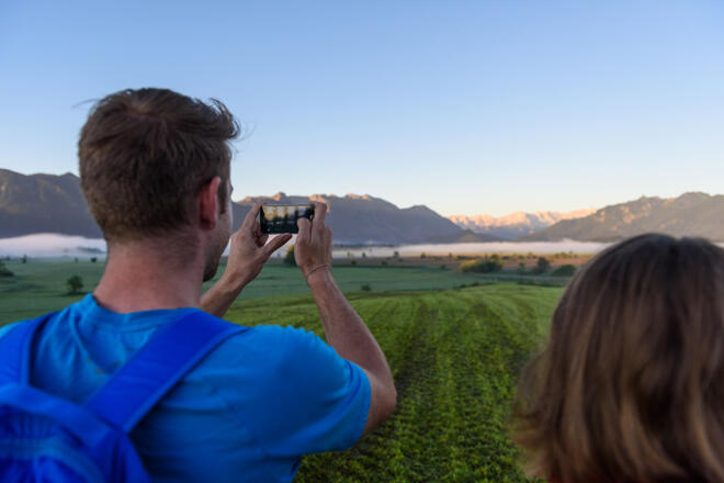 Wanderung - Drachenstich-Rundweg - Blick auf das Murnauer Moos
