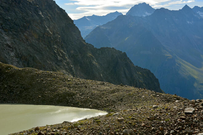 Weißmaurachsee und im Hintergrund der Seekogel im Kaunergrat