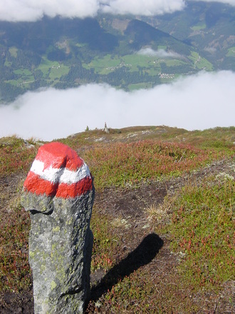 Abstieg vom Elferkogel zur Kar Grundalm