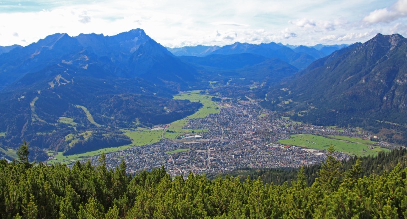 Panoramabild von Garmisch-Partenkirchen