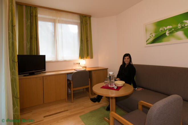 Gasthof Hirlatz, Juniorsuite, Wohnbereich