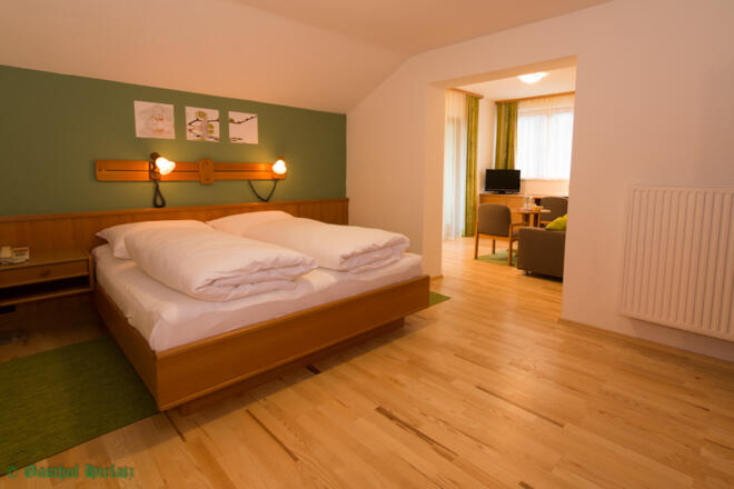 Gasthof Hirlatz, Juniorsuite, Schlafbereich