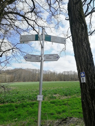 Ende der "Variante Ramsthal" des Jakobsweges Vacha-Fulda-Würzburg