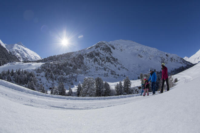 Bestens präpariert - die Loipe Ebenle