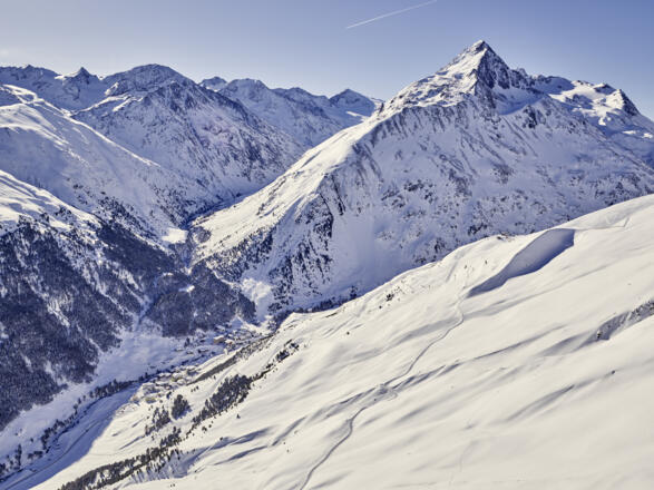 Bergsteigerdorf Vent - aus der Vogelperspektive