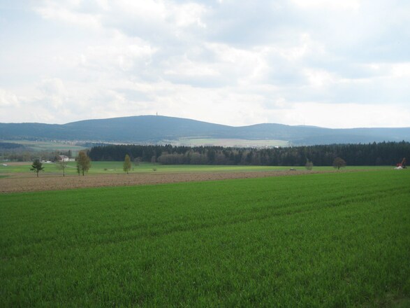 Blick auf das Fichtelgebirge
