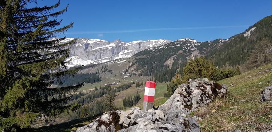 Blick kurz vor dem Pletzachkogel in Richtung Sonnwendjoch