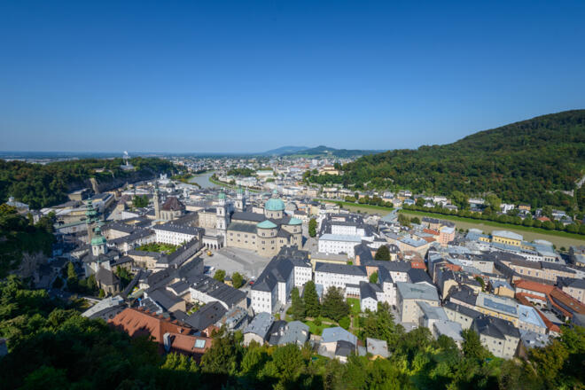 Panorama der Altstadt vom Mönchsberg
