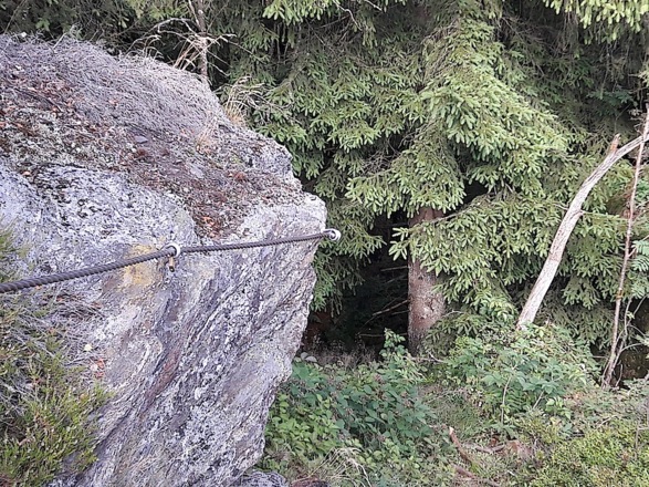 Seilhilfe beim Abstieg