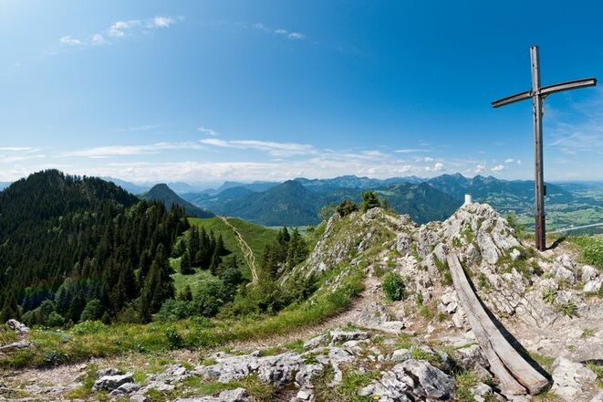 Gipfel Wasserwand mit Blick auf den Grasgipfel
