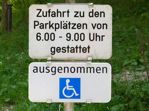 Zufahrt vom Parkplatz Scheiblingau in den Bodinggraben von 1. Mai  Ende Oktober eingeschränkt nur möglich