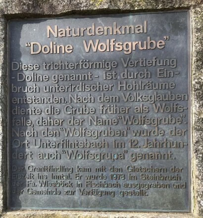 Naturdenkmal Doline Wolfsgrube