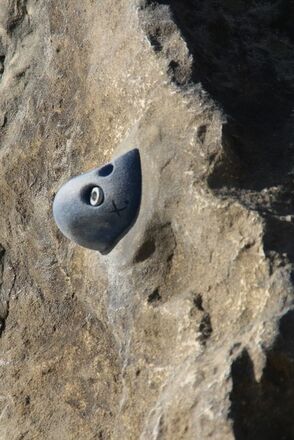 Klettergriff an der Wand