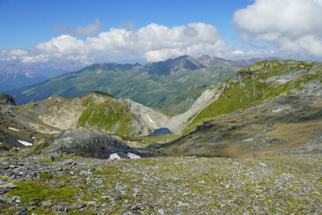 auf dem Weg zur Lizumer Sonnenspitze (Blickrichtung Westen)