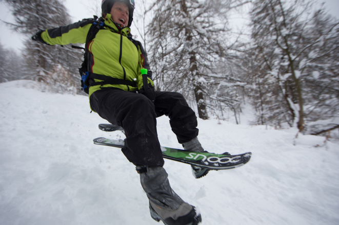 Schneeschuhe Ski Schlittel SNOOC saut 17