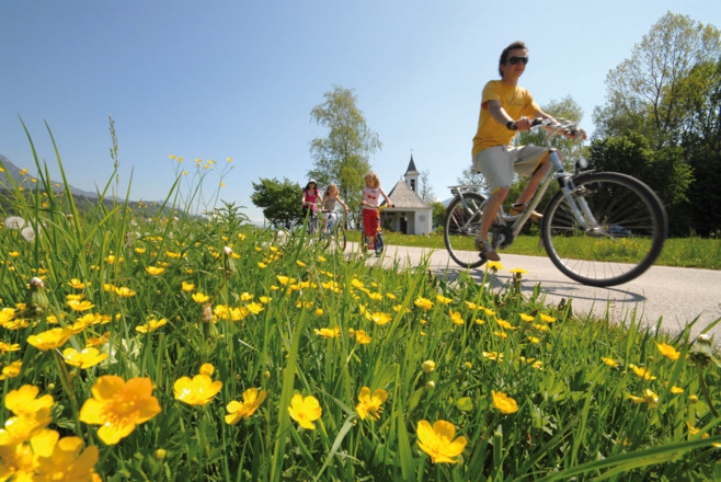 Radfahrer in Radfeld