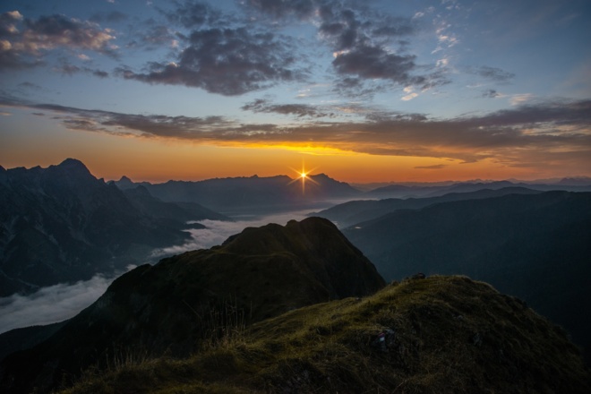 Sonnenaufgang am Spielberghorn