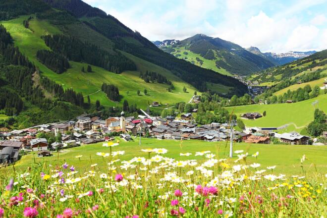 Blick auf Saalbach