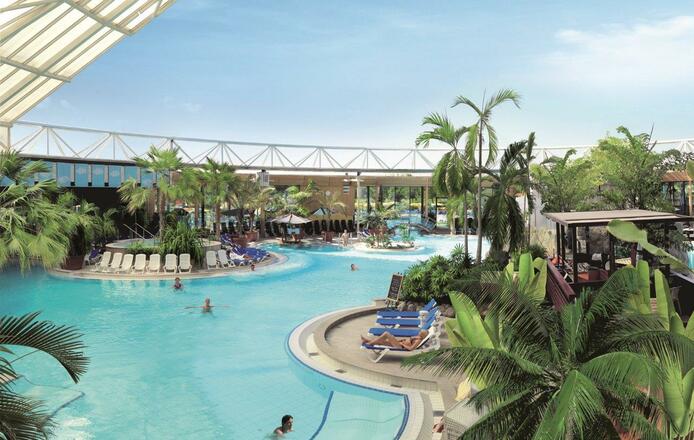 Therme Erding, Blick auf Thermenparadies