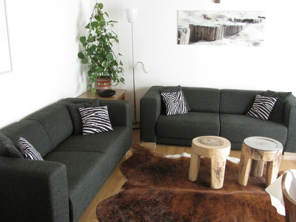 Pension Bergblick - Bungalow Wohnzimmer