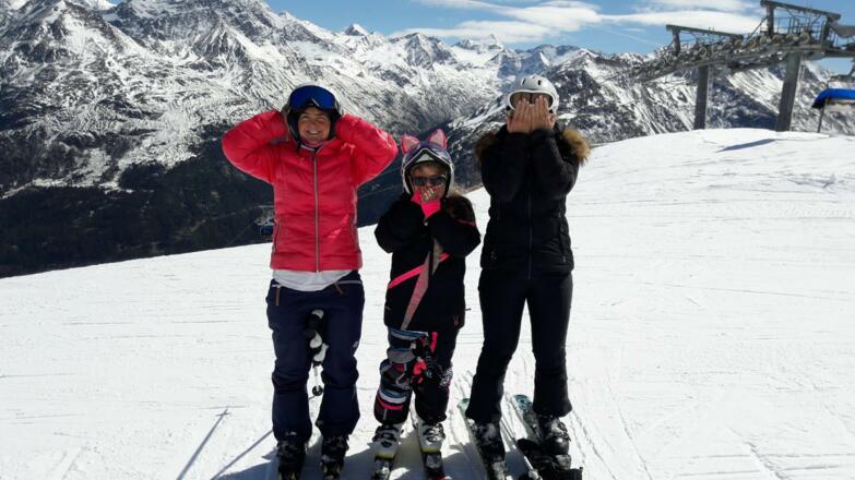 Skifahren am Gletscher