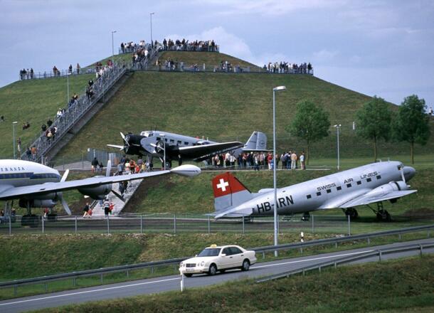Besucherhügel beim Besucherpark am Flughafen München