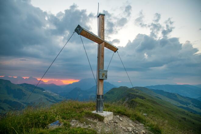Sonnenaufgang am Spieleckkogel