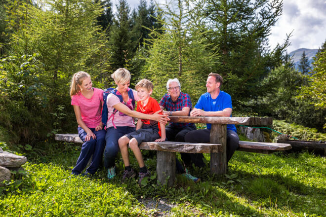 Familienausflug Wasserfall Rundweg Untersulzbachtal