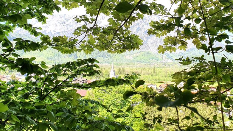 Blick auf die Pfarrkirche Puch