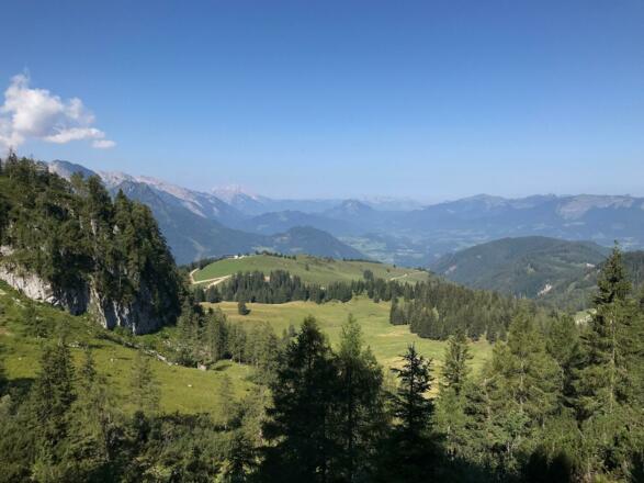 Blick auf Almenlandschaft