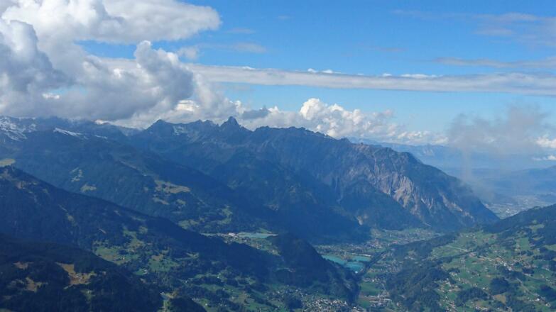 Blick von Hochjoch über das Montafon