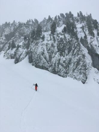 In Spitzkehren Richtung Rinne.