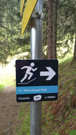Hüttenkogel trailrun - wegwijzer