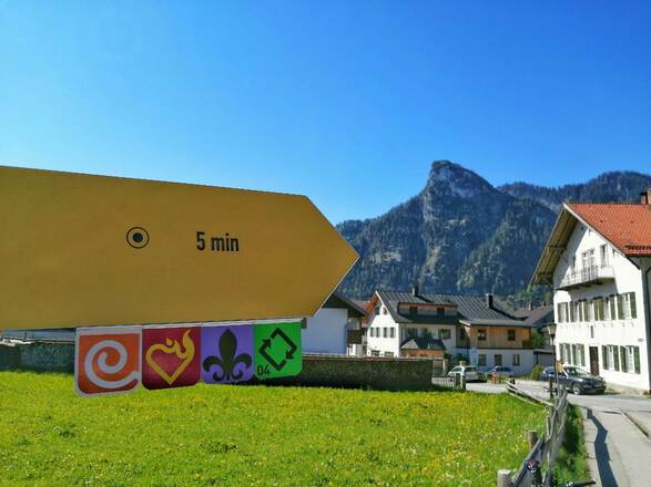 Wanderwegbeschilderung Naturpark Ammergauer Alpen