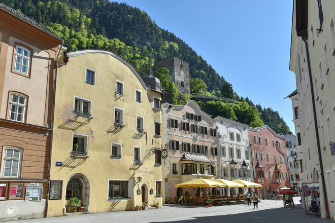 Rattenberg, Stadtzentrum, Fußgängerzone, Sparkassenplatz