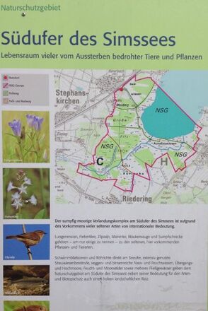 Infotafel Naturschutzgebiet Simssee