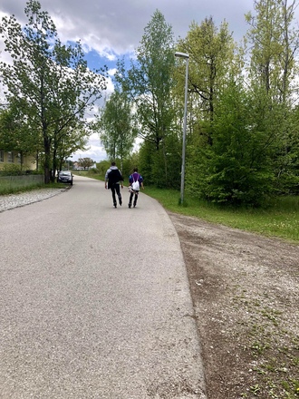 Die Inlineskater-Strecke um den Flugplatz herum