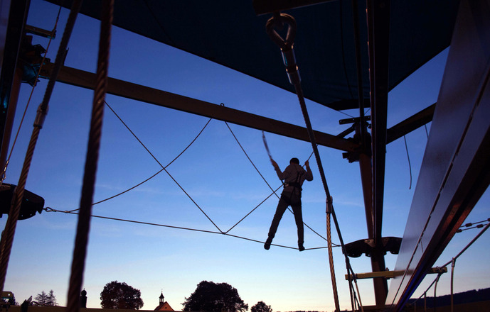 Nachtklettern am Alpsee Skytrail