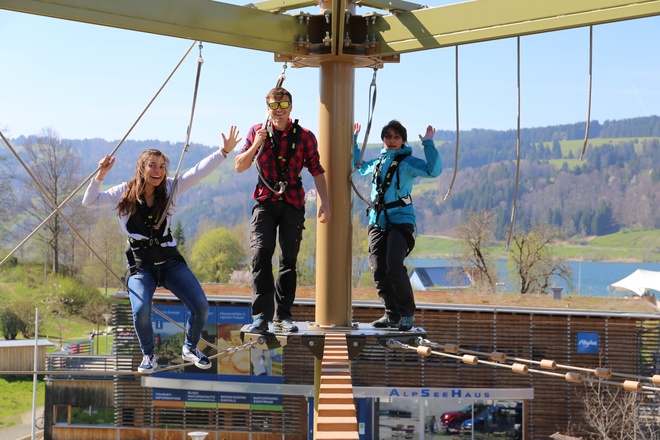 Kletterspaß im Alpsee Skytrail