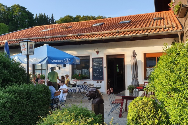 Biergarten des Restaurants