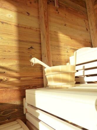 Sauna Bilder mit Morgensonne