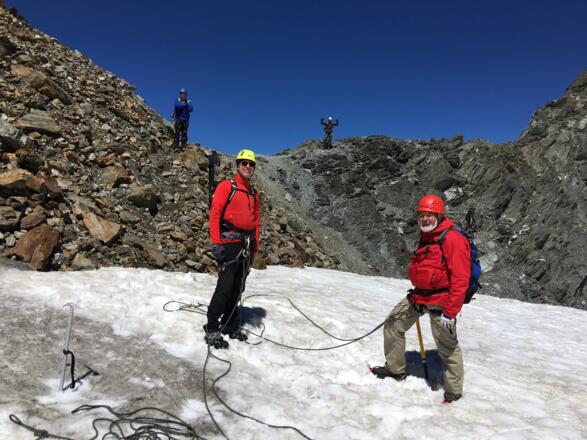 Auf der Südseite des Rotmoosjochs