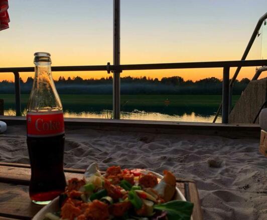 Sonnenuntergang im Munich Beach Resort